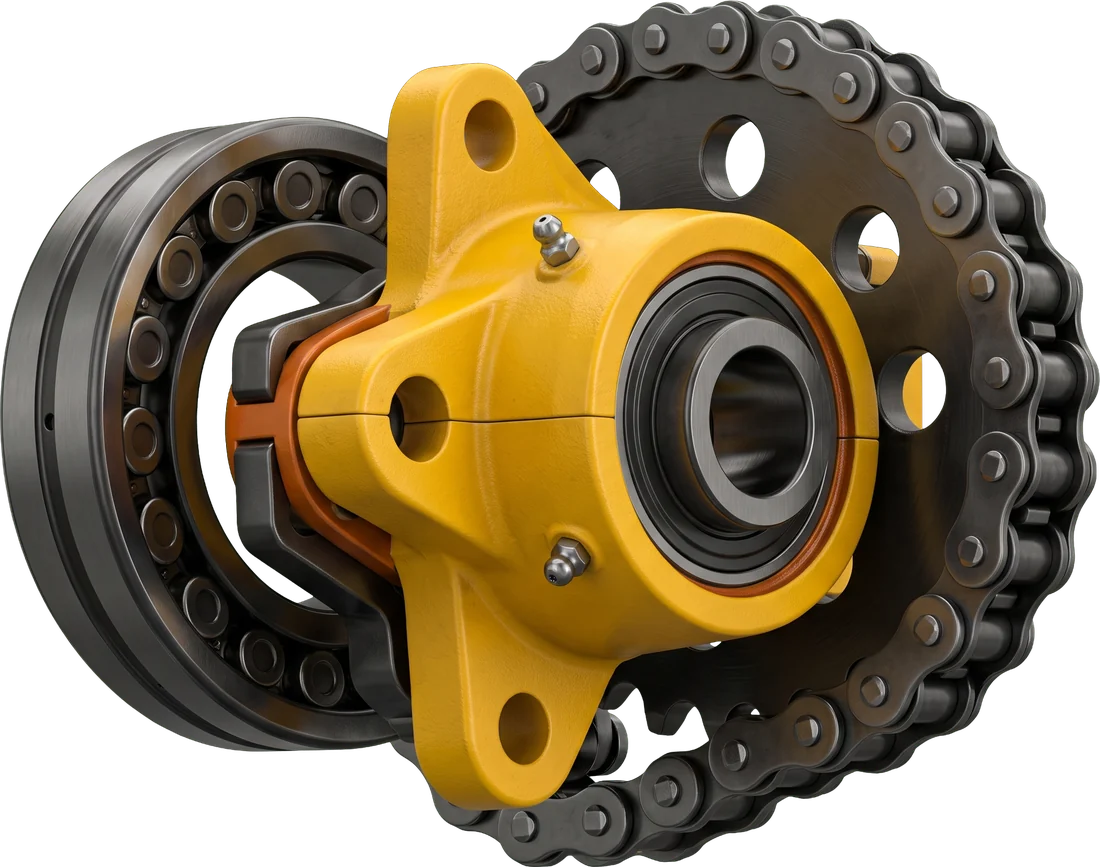 Rodamientos, chumaceras, sprockets y cadena industrial que distribuye CHELDAM